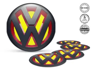 VW Wheel Badge Brand Resin Dome Edition